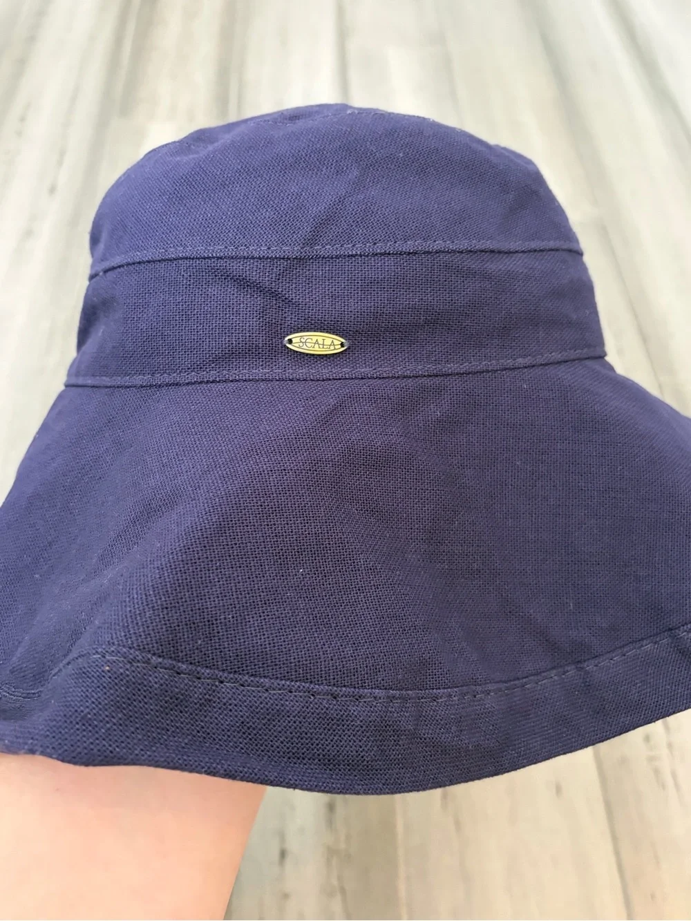 [NWT] Scala Navy Packable Cotton UPF50+ Sun Hat